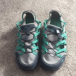 Gray and Teal Chaco